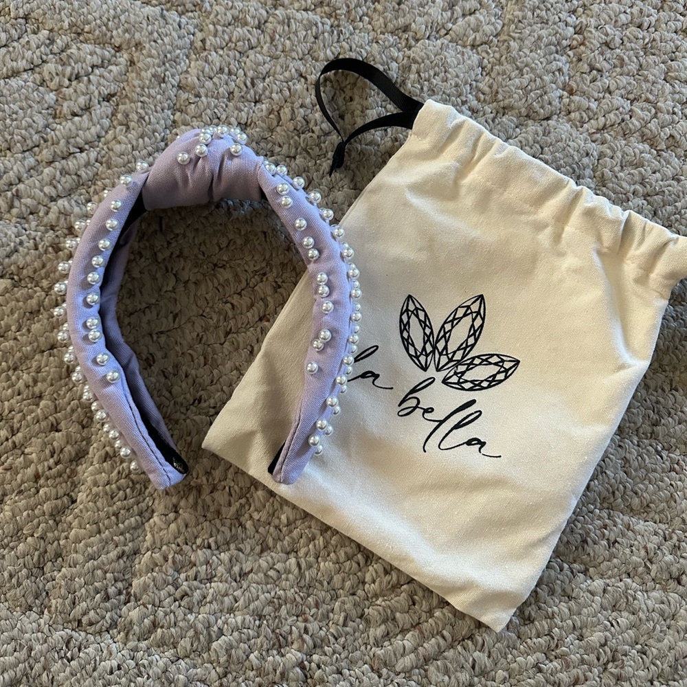 La Bella Lavender Pearl Embellished Headband